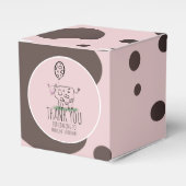 Funny Koe Boerderij Bedankdoosjes (Voorkant Zijde)