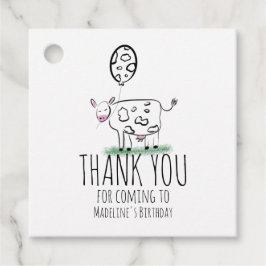 Funny Koe Boerderij Dierenfeest Bedankjes Labels