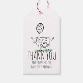 Funny Koe Boerderij Dierenfeest Cadeaulabel