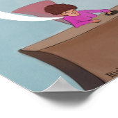 Funny Koe Cartoon op Unisex Watch Poster (Hoek)