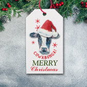 Funny Koe Cowabunga kerstcadeaus Cadeaulabel