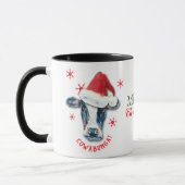 Funny Koe Cowabunga kerstkoffie Mok (Links)