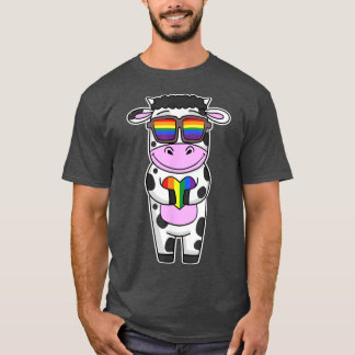 Funny Koe Cute LGBT Heart Love Rainbow Gay Pride 2 T-shirt