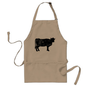 Funny Koe Cuts of Meat Standaard Schort