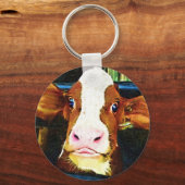 Funny Koe Face Sleutelhanger (Voorkant)