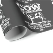 Funny Koe Farmer Cattle Quottes Cadeaupapier (Rol Hoek)