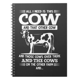 Funny Koe Farmer Cattle Quottes Notitieboek