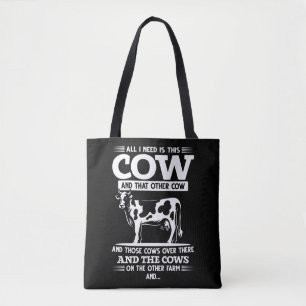 Funny Koe Farmer Cattle Quottes Tote Bag
