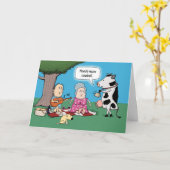 Funny Koe heeft nog meer Cowbell-dag nodig Kaart (Gele Bloem)