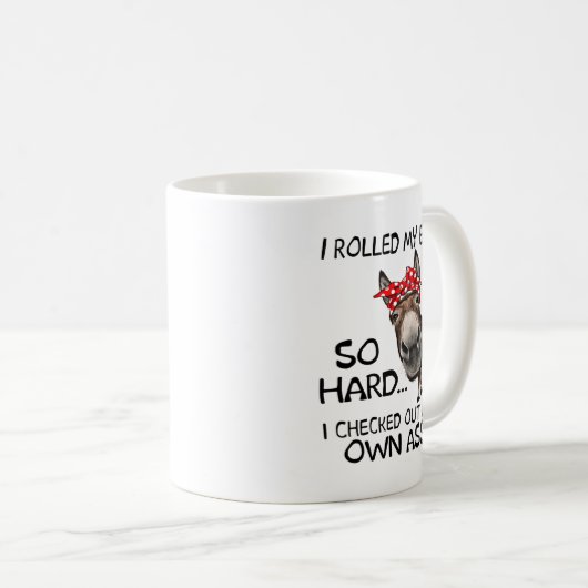 Funny Koe Heifer, ik heb mijn ogen zo hard gemaakt Koffiemok (Voorkant rechts)