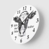 Funny Koe Home Decor Ronde Klok (Hoek)