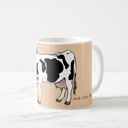 Funny koe humor mok koffie (Voorkant rechts)