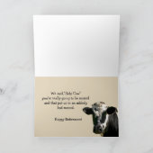 Funny Koe Humor Retirement Laughs van groep Kaart (Binnen)