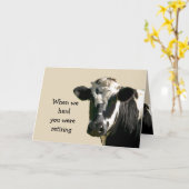 Funny Koe Humor Retirement Laughs van groep Kaart (Gele Bloem)