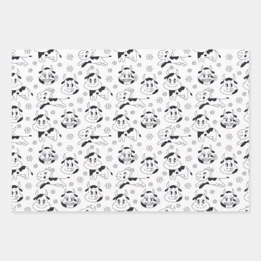 Funny Koe Inpakpapier Vel (Voorkant)