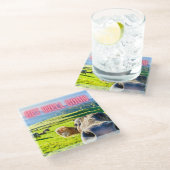 Funny Koe komt snel goed Glazen Onderzetter (Schuin)