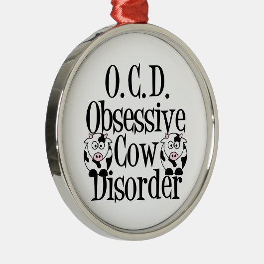 Funny Koe Metalen Ornament (Rechts)