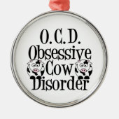 Funny Koe Metalen Ornament (Voorkant)