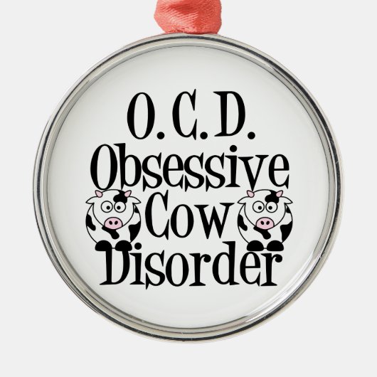 Funny Koe Metalen Ornament (Voorkant)