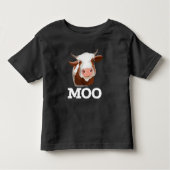 Funny Koe Moo Boerderij Animal Humor Kinder Shirts (Voorkant)