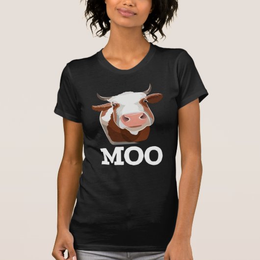 Funny Koe Moo Boerderij Animal Humor T-shirt (Voorkant)