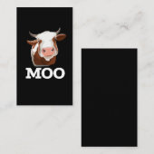 Funny Koe Moo Boerderij Animal Humor Visitekaartje (Voorkant / Achterkant)