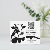 FUNNY KOE MOO-VING REAL ESTATE MAILER KAART (Staand voorkant)