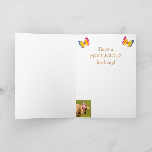 Funny Koe MOOLICIOUS Kaart (Binnen)