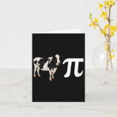 Funny Koe Pi Day Kaart (Gele Bloem)