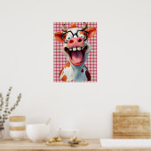 Funny Koe Poster met onmiddellijke download (Keuken)