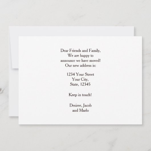 Funny Koe Rustic Country Boerderij Moving Aankondiging (Achterkant)