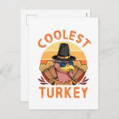 Funny Koeest de Thanksgiving Turkije Feestdagenkaart (Voorkant / Achterkant)