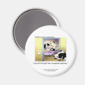 Funny Koeien:Novelty Magnet: "Pasteur Bedtime" Magneet (Voorkant / Achterkant)