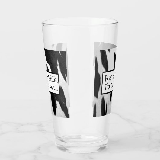 Funny Koeienhuid Designated Driver Milk Glas (Rechts)