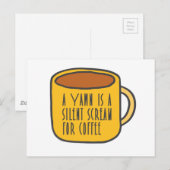 Funny-koffie Briefkaart (Voorkant / Achterkant)