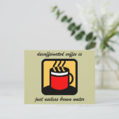 Funny-koffie Briefkaart (Staand voorkant)