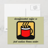 Funny-koffie Briefkaart (Voorkant / Achterkant)