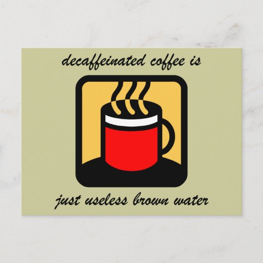 Funny-koffie Briefkaart (Voorkant)