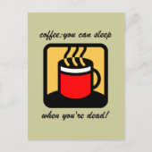 Funny-koffie Briefkaart (Voorkant)