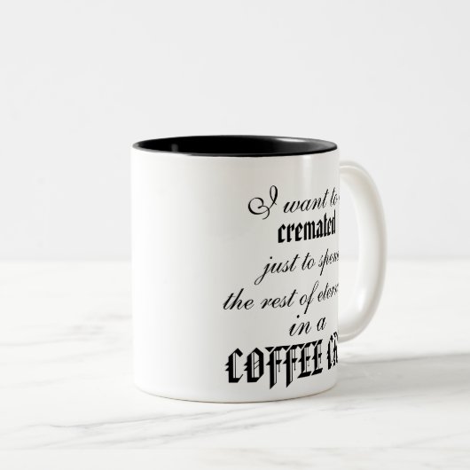 Funny koffiedrinker drinker Mok mokken (Voorkant rechts)