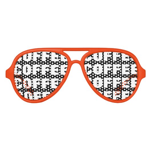 Funny koffieverslavingspartiest schoppen zonnebril (Voorkant)