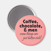 Funny koffiewinkel geeft roze koelkast magneten (Voorkant / Achterkant)