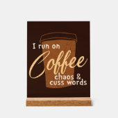 Funny-koffiewoordkunst Acryl Bord (Voorkant)