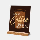 Funny-koffiewoordkunst Acryl Bord (Hoek)