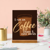 Funny-koffiewoordkunst Acryl Bord (Huwelijk)