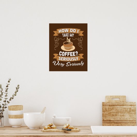 Funny-koffiewoordkunst Poster (Keuken)