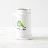 Funny kon geen kikkervis Cartoon geven Bierpul (Voorkant links)