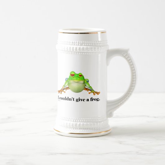 Funny kon geen kikkervis Cartoon geven Bierpul (Rechts)