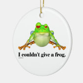 Funny kon geen kikkervis Cartoon geven Keramisch Ornament (Links)
