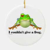 Funny kon geen kikkervis Cartoon geven Keramisch Ornament (Achterkant)